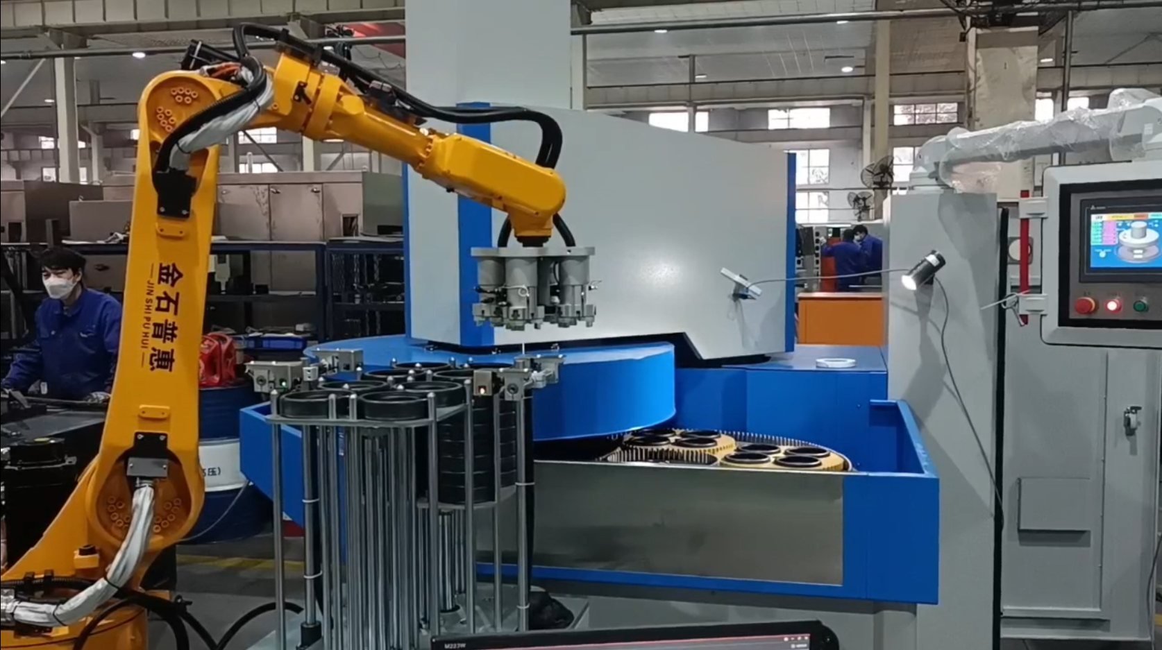 四、六軸機(jī)器人上下料系統(tǒng)